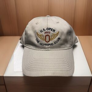 2012 US Open The Olympic Club Golf Hat USGA Member Adjustable Beige Strapback